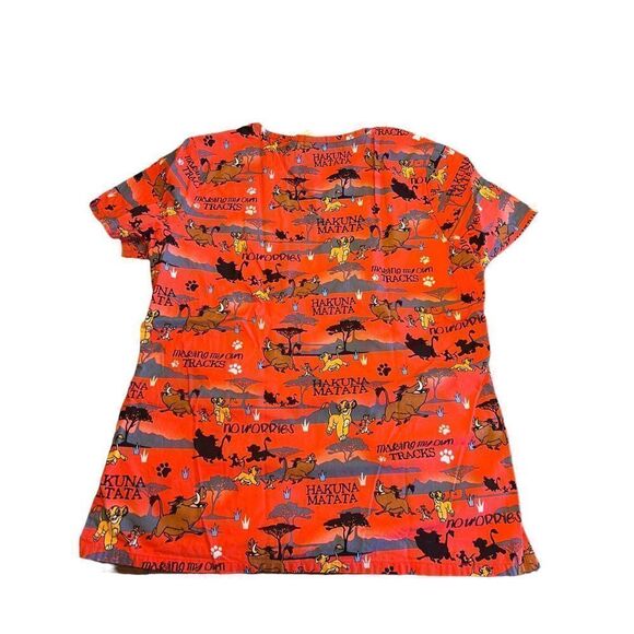 Women's Ladies Disney lion king Hakuna Matata No Worries Scrub Top Cotton small - Picture 2 of 4